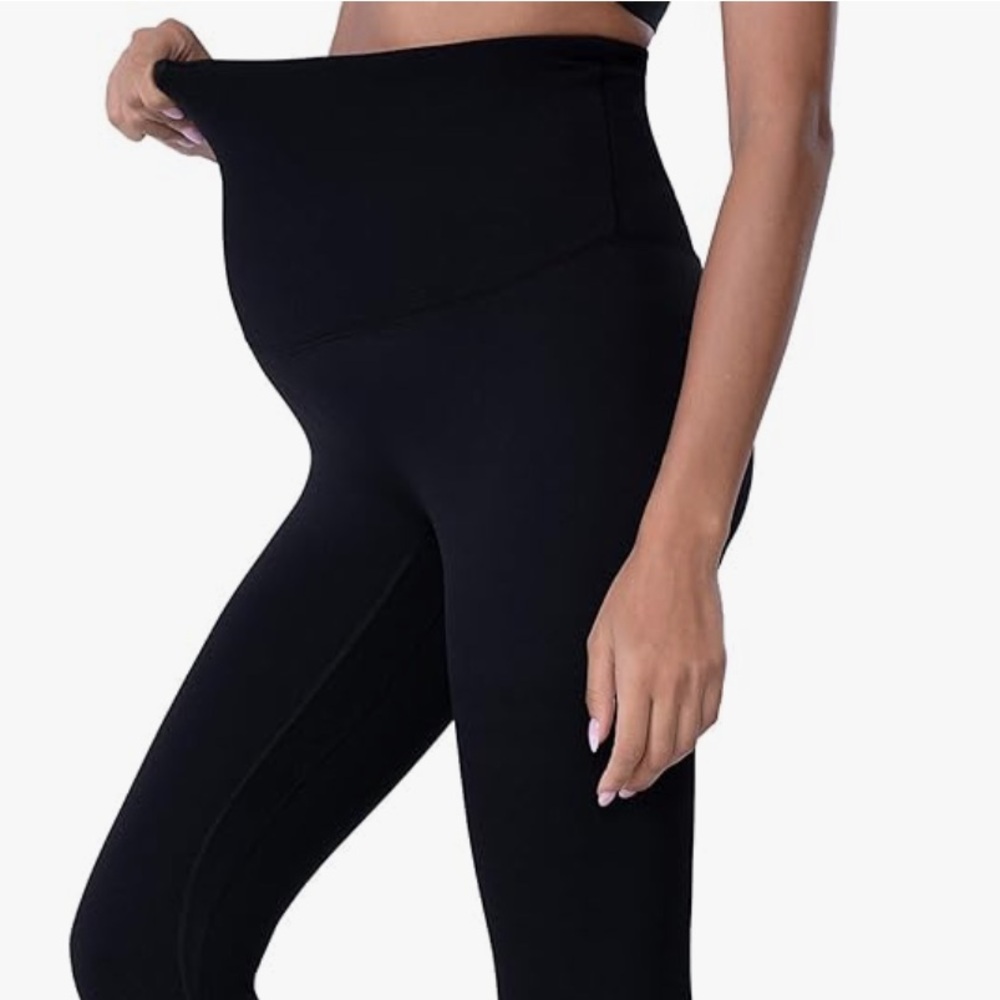 POSHDIVAH Women's Maternity OverTheBelly Pregnancy ActiveWear Workout Leggings S - Picture 6 of 10